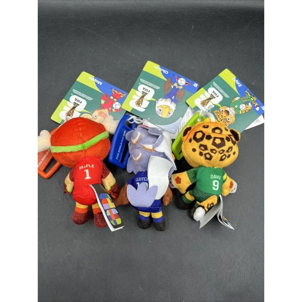 2026 FIFA World Cup Mascot Plush Set of 3 Zayu, Maple, & Clutch Jazwares, 8